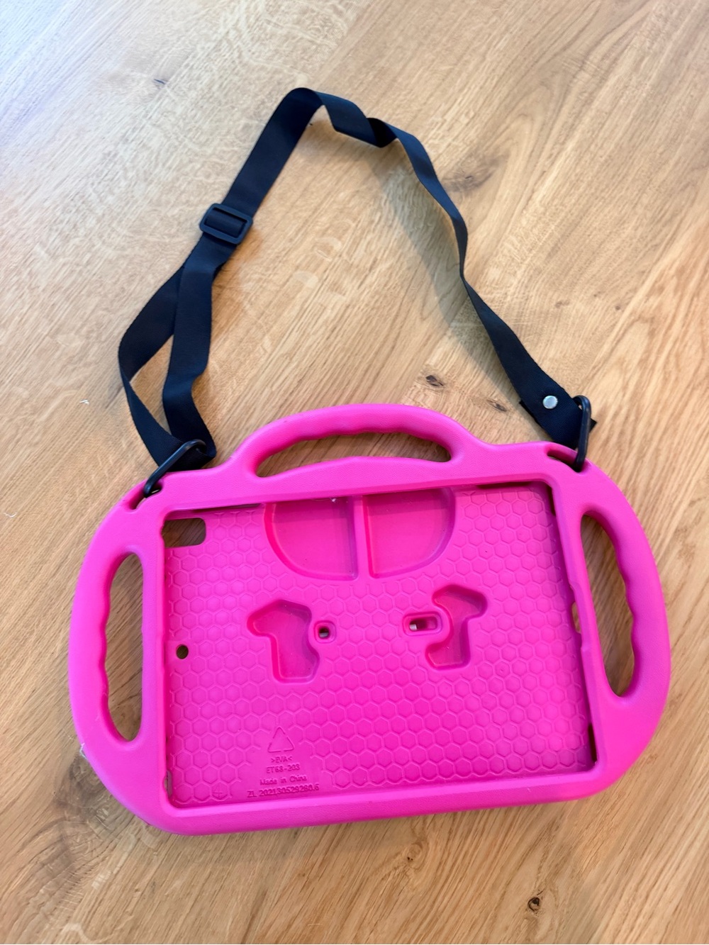 Kids Tablet Carrying Case with Adjustable Strap - Hot Pink